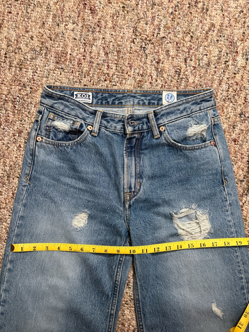 Kings of Indigo| Distressed Light Blue Wide-Leg Jeans - Picture 13 of 13